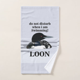 Loon Common Loon Bird Lake Funny Hand Towel