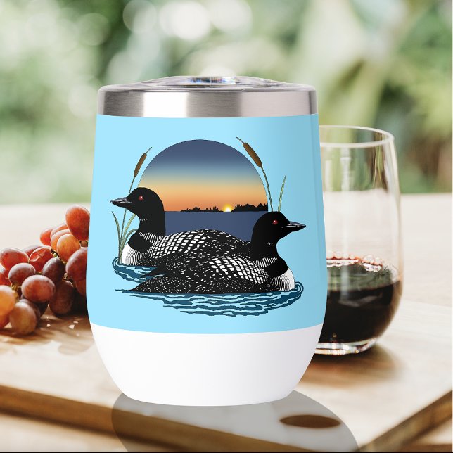 Loon Couple Sunset Blue (Creator Uploaded)