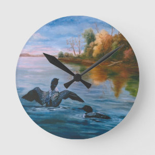 Loon Dance Wall Clock