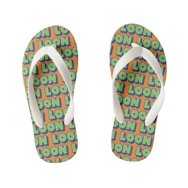 Loon Doric Scottish Dialect Flipflops, Kid's Thongs (Footbed)