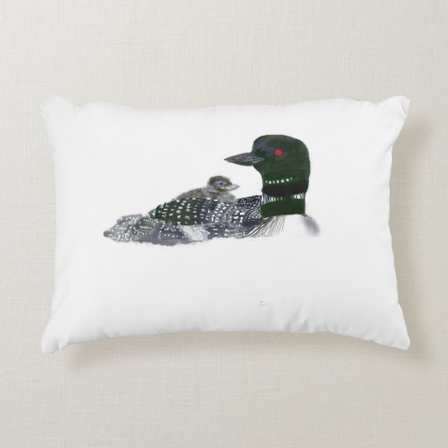 Loon Family Decorative Cushion (Front)