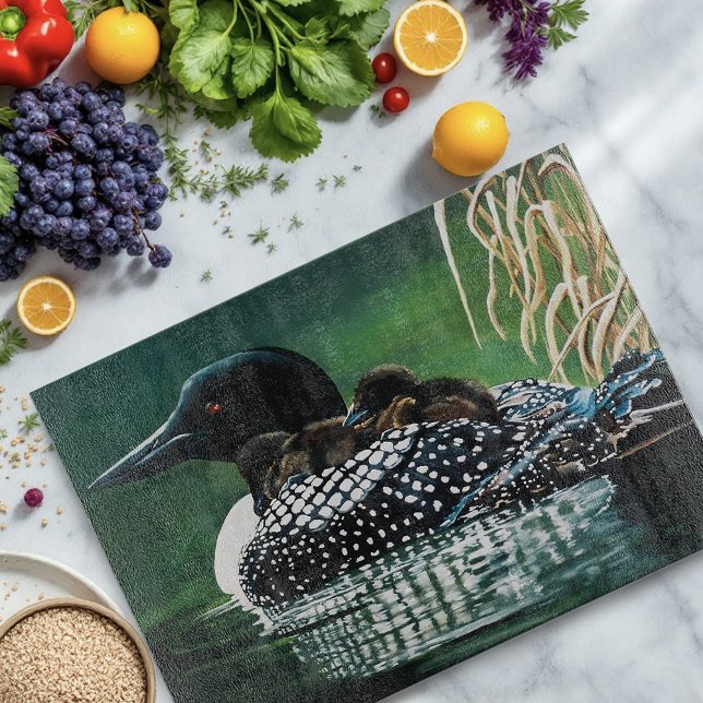 Loon Family Outing Cutting Board (Creator Uploaded)