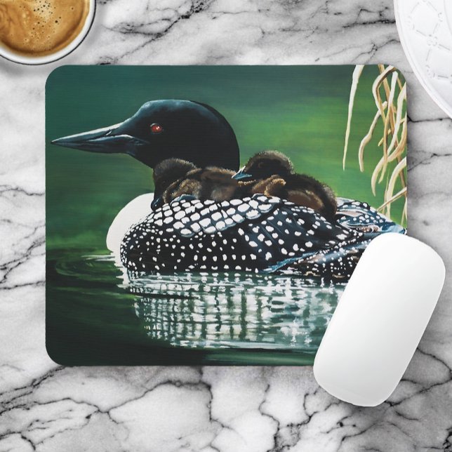 Loon Family Outing Mouse Pad (Creator Uploaded)