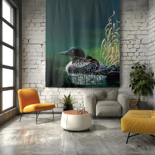 Loon Family Outing Tapestry