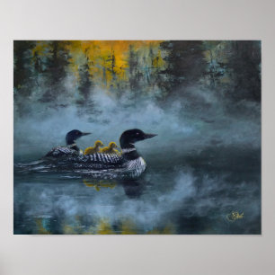 Loon Family Poster