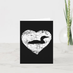 Loon Love Loons Heart Lake Shirt  Card