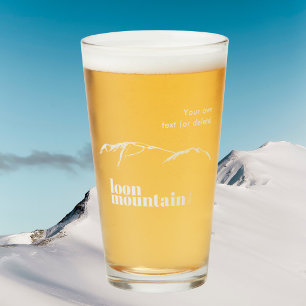 Loon Mountain New Hampshire scribbled Glass