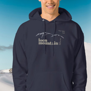 Loon Mountain New Hampshire scribbled  Hoodie