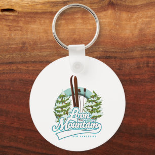 Loon Mountain New Hampshire ski logo Key Ring