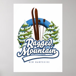 Loon Mountain New Hampshire ski logo Poster