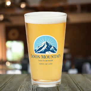 Loon Mountain New Hampshire ski resort beer glass