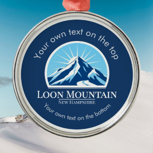 Loon Mountain New Hampshire ski vacation Metal Ornament