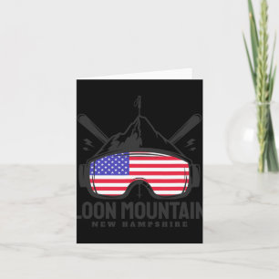 Loon Mountain New Hampshire Usa Ski Retro Skiing Card