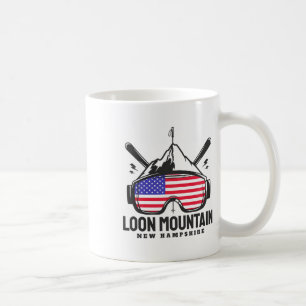 Loon Mountain New Hampshire Usa Ski Retro Skiing Coffee Mug