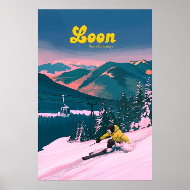 Loon Mountain Ski Resort Travel Poster (Front)