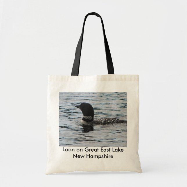 Loon on Great East Lake New Hampshire Tote Bag (Front)