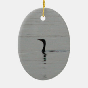 Loon on the Lake Ceramic Ornament