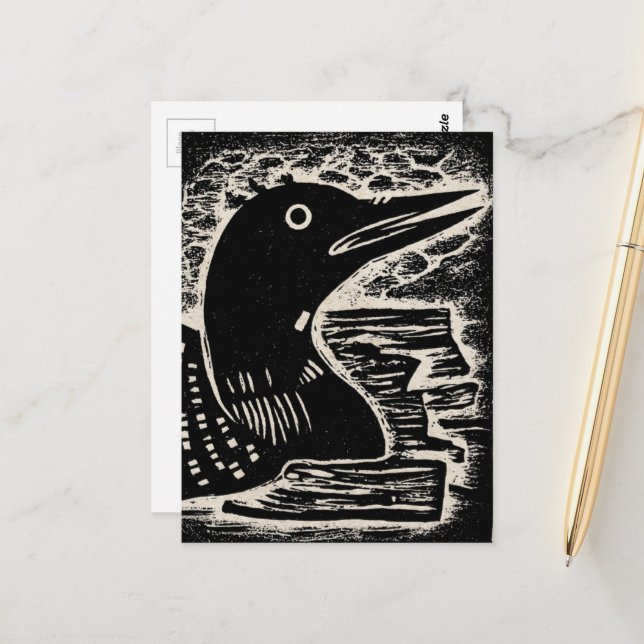 Loon Postcard (Front/Back In Situ)