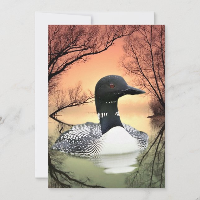 Loon Reflections Thank You Card (Front)