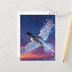 Loon Rising From the Ice Phoenix Postcard