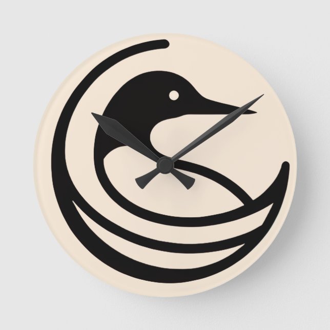 Loon Round Clock (Front)