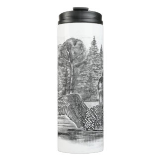 Loon Spreading Wings Thermal Tumbler