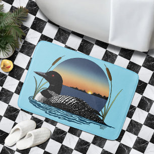 Loon Sunset Blue Bath Mat