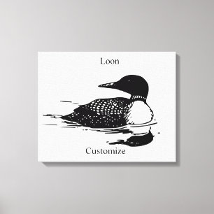 Loon Swimming Bird Art Thunder_Cove Canvas Print