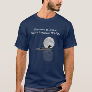Loon Swims In The Moonlight T-Shirt
