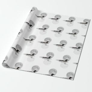 Loon Swims In The Moonlight Wrapping Paper