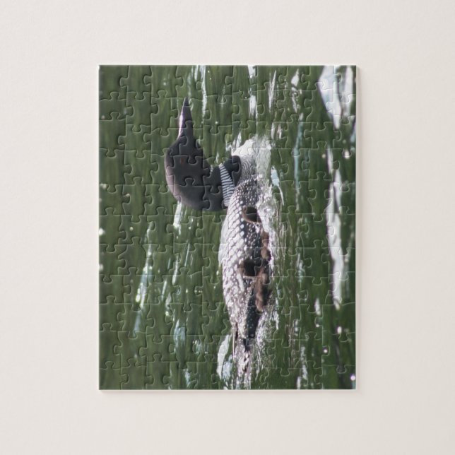 Loon With Babies 2 Jigsaw Puzzle (Vertical)
