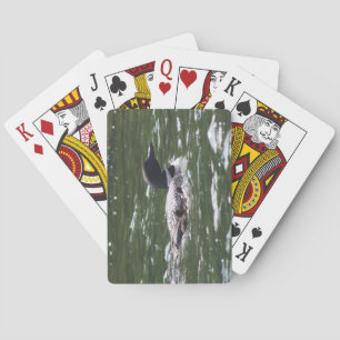 Loon With Babies 2 Playing Cards