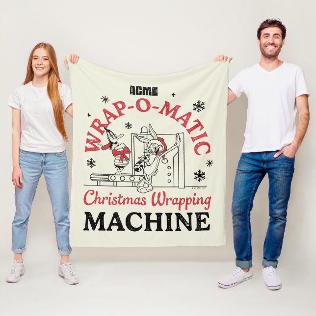 LOONEY TUNES™ | ACME Wrap-O-Matic Wrapping Machine Fleece Blanket (In Situ)