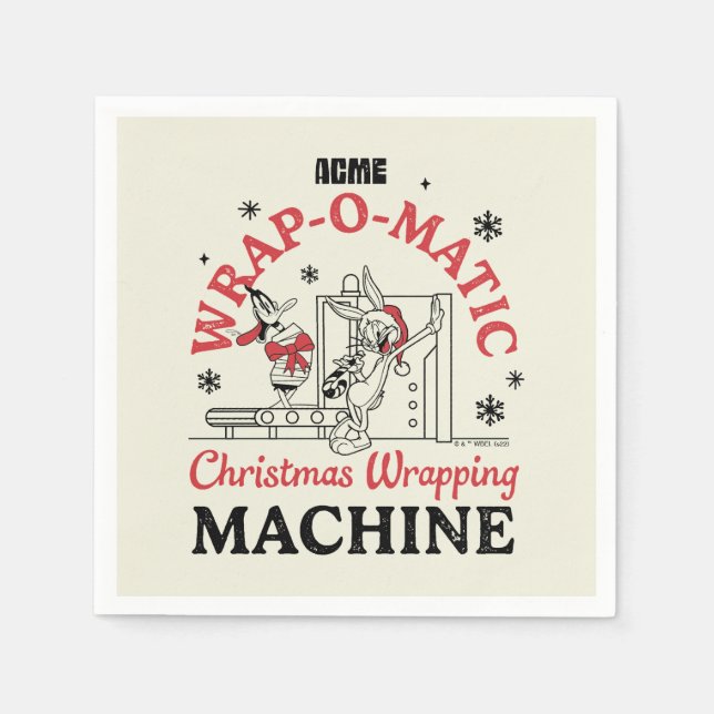 LOONEY TUNES™ | ACME Wrap-O-Matic Wrapping Machine Napkin (Front)