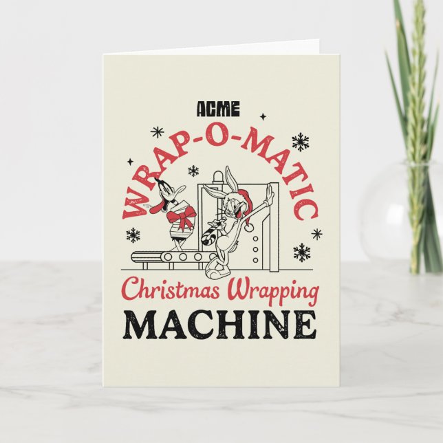 LOONEY TUNES™ | ACME Wrap-O-Matic Wrapping Machine Note Card (Front)