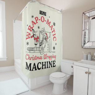 LOONEY TUNES™   ACME Wrap-O-Matic Wrapping Machine Shower Curtain