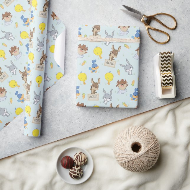 LOONEY TUNES™ Baby Shower Pattern Wrapping Paper (Crafts)