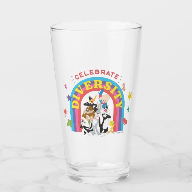 LOONEY TUNES™ - Celebrate Diversity Pride Rainbow Glass (Front)