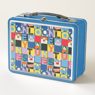 LOONEY TUNES™ Character Chequered Blocks Metal Lunch Box