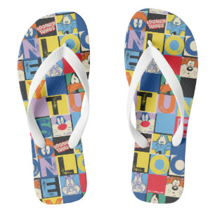 LOONEY TUNES™ Character Chequered Blocks Thongs