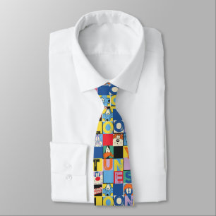 LOONEY TUNES™ Character Chequered Blocks Tie