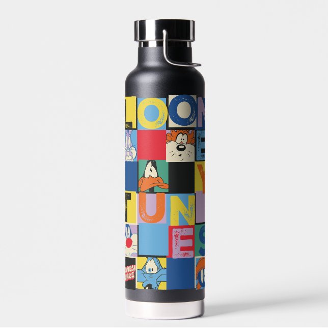 LOONEY TUNES™ Character Chequered Blocks Water Bottle (Left)