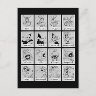 LOONEY TUNES™ Character Emotion Chart Postcard