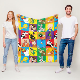 LOONEY TUNES™ Character Grid Fleece Blanket