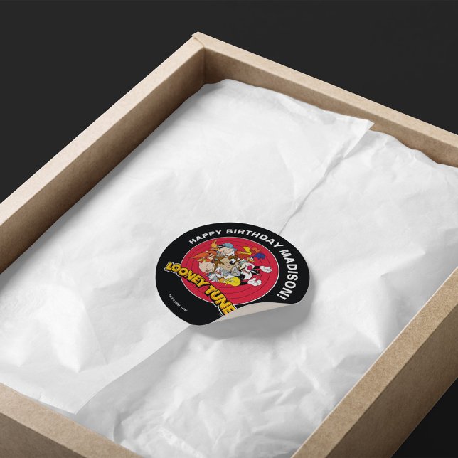 LOONEY TUNES™ Character Group | Birthday Classic Round Sticker (Creator Uploaded)