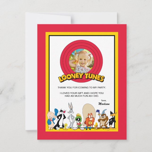 LOONEY TUNES™ Character Group | Birthday Thank You (Front)