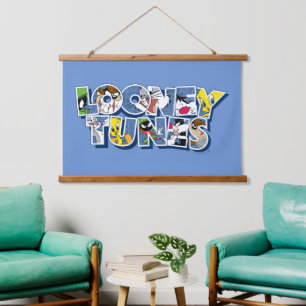 LOONEY TUNES™ Characters in Lettering Hanging Tapestry