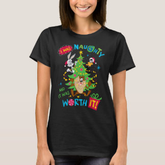 Looney Tunes Christmas Naughty, But Worth It Taz, T-Shirt