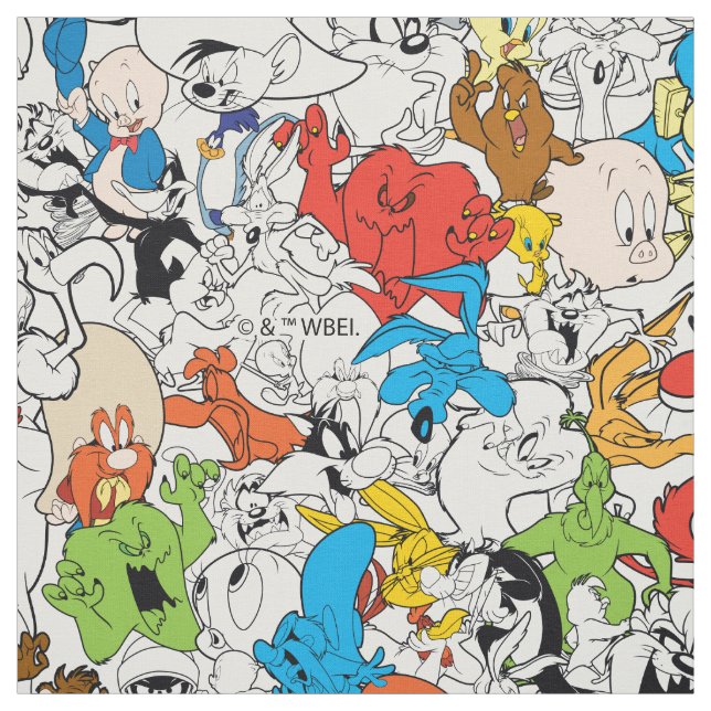 LOONEY TUNES™ Colour Pop Pattern Fabric (Swatch)