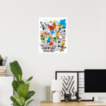 LOONEY TUNES™ Colour Pop Pattern Poster<br><div class="desc">LOONEY TUNES™ | Check out this fun character pattern featuring characters in black & white,  pops of colour,  or full colour!</div>